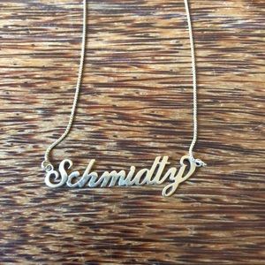 Gold name necklace! “Schmidty”